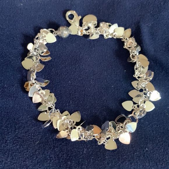 STERLING SILVER HEARTS BRACELET - Picture 2 of 10